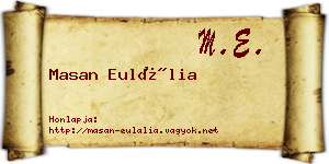 Masan Eulália névjegykártya